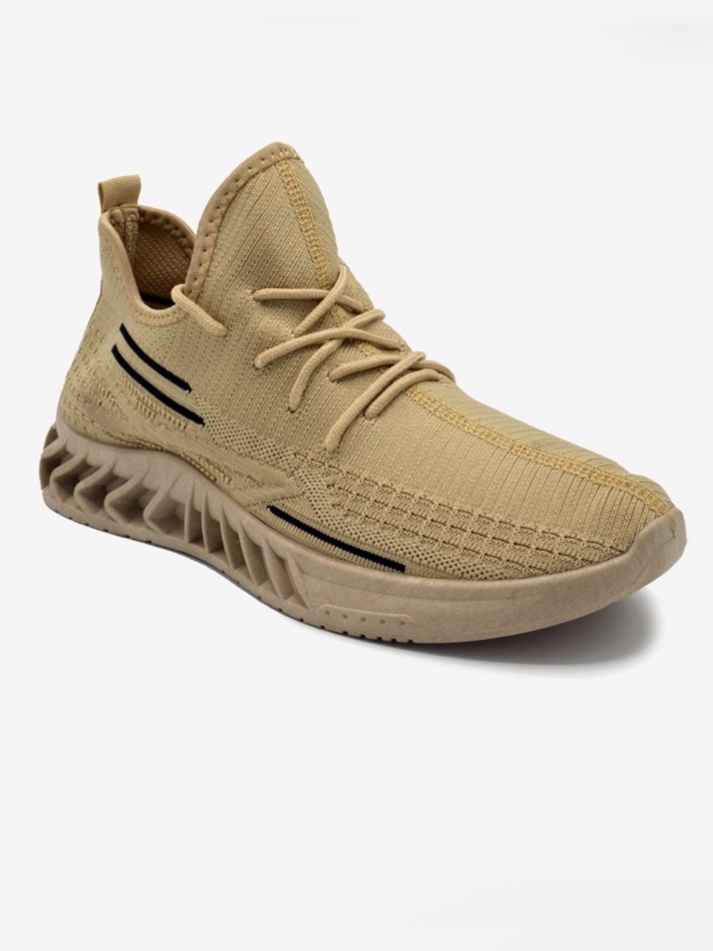 Akademiks Men’s Fit 2.0 Knit Jogger Sneakers – Beige – Size 12